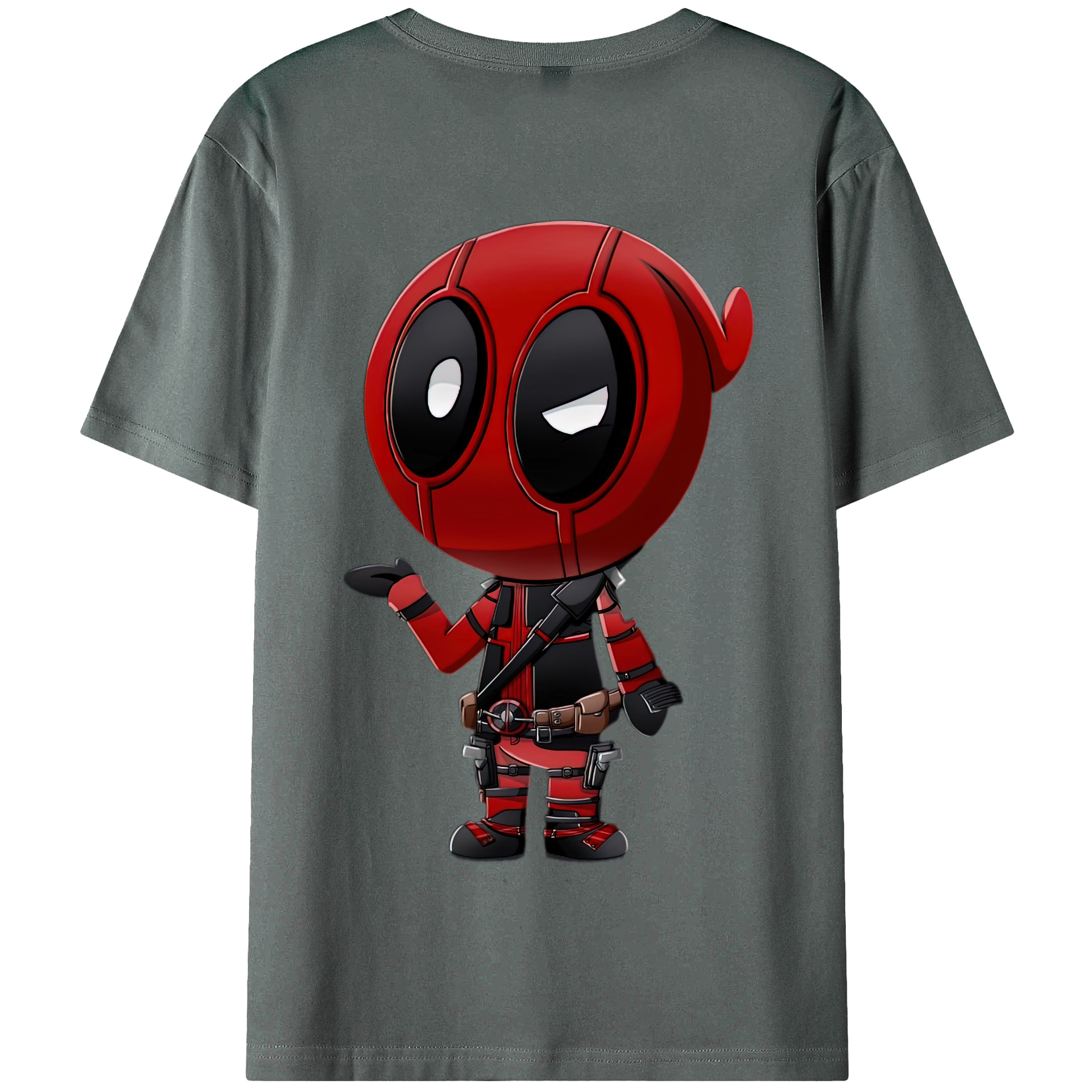 （画像用） Deadpool デッドプール 綿100％半袖Tシャツ（背面プリント）